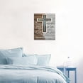 thumbnail image 4 of Farmhouse Daisy Bathroom Wall Art Rustic Floral Pictures Wall Decor Country Bathroom Flowers Decor Canvas Prints Painting Framed Home Artwork for Bathroom Bedroom Kitchen Office 20"x16", 4 of 6
