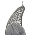 thumbnail image 4 of Modway Landscape Hanging Chaise Lounge Outdoor Patio Swing Chair in Light Gray Gray, 4 of 6