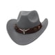 thumbnail image 5 of Sombrero de vaquero, elegante accesorio de disfraz para actuaciones, carnavales, viajes, juegos de rol. Gris, 5 of 9