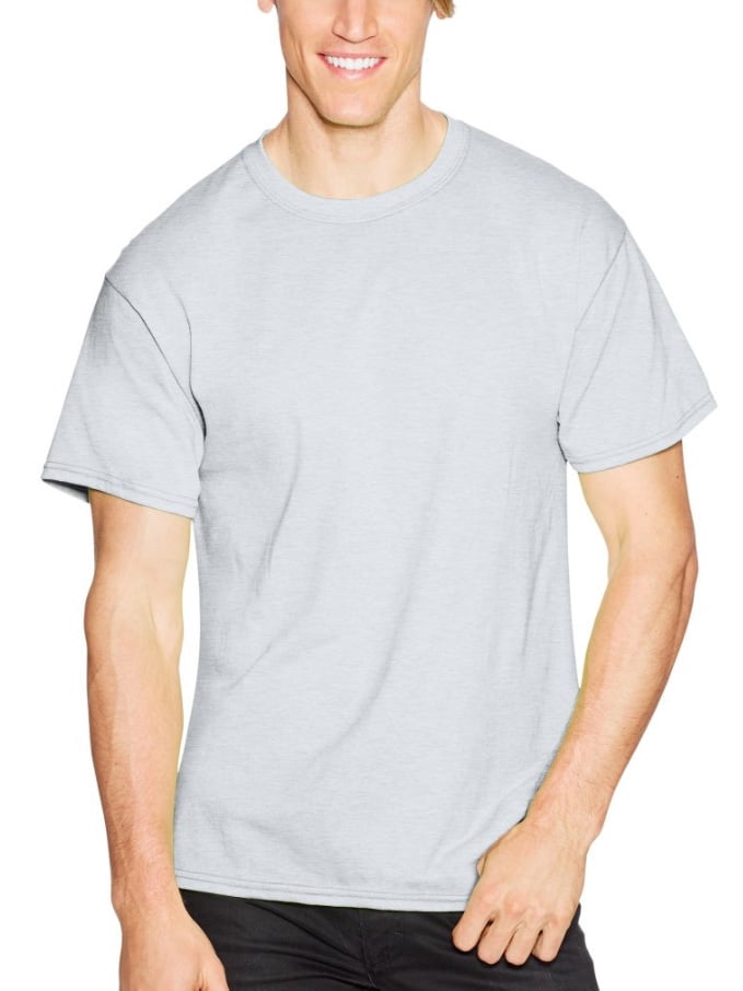 Hanes Men's Comfortblend Short Sleeve 50/50 Crewneck TShirt, Ash
