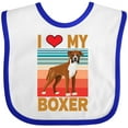 thumbnail image 3 of Inktastic Boxer Dog Retro Boys or Girls Baby Bib, 3 of 4