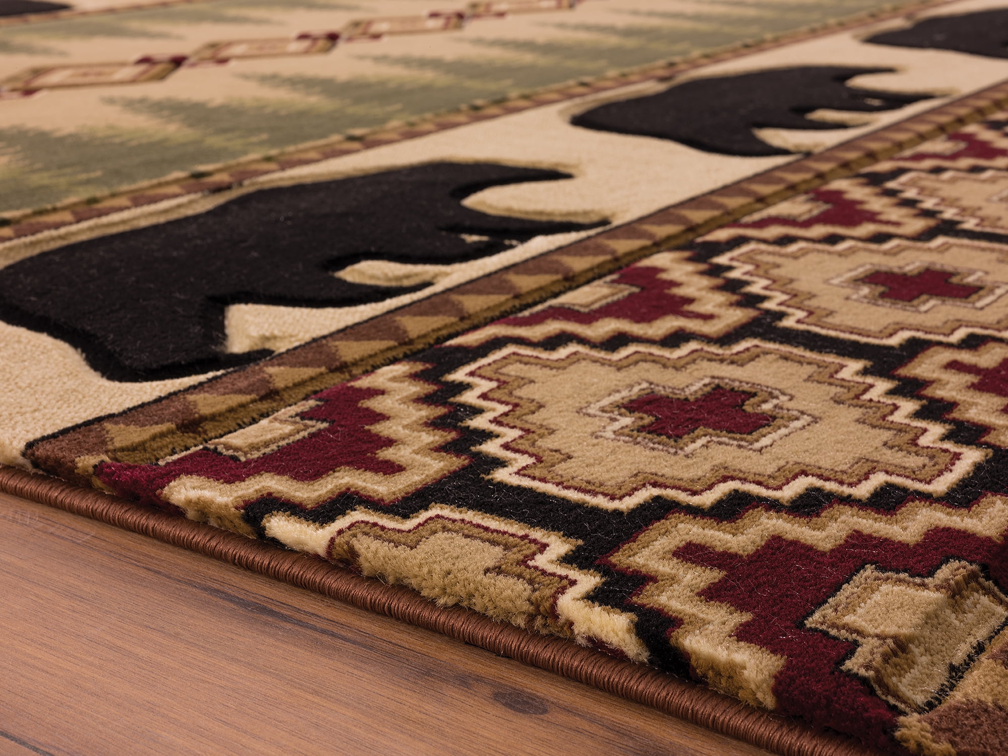 United Weavers of America Lodge Animal Print Loomed Area Rug, 7.83' x 10'