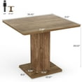 thumbnail image 2 of Finmind 39" Square Dining Table for 4, Farmhouse Small Kitchen Table for Dining Room, Natural, 2 of 5