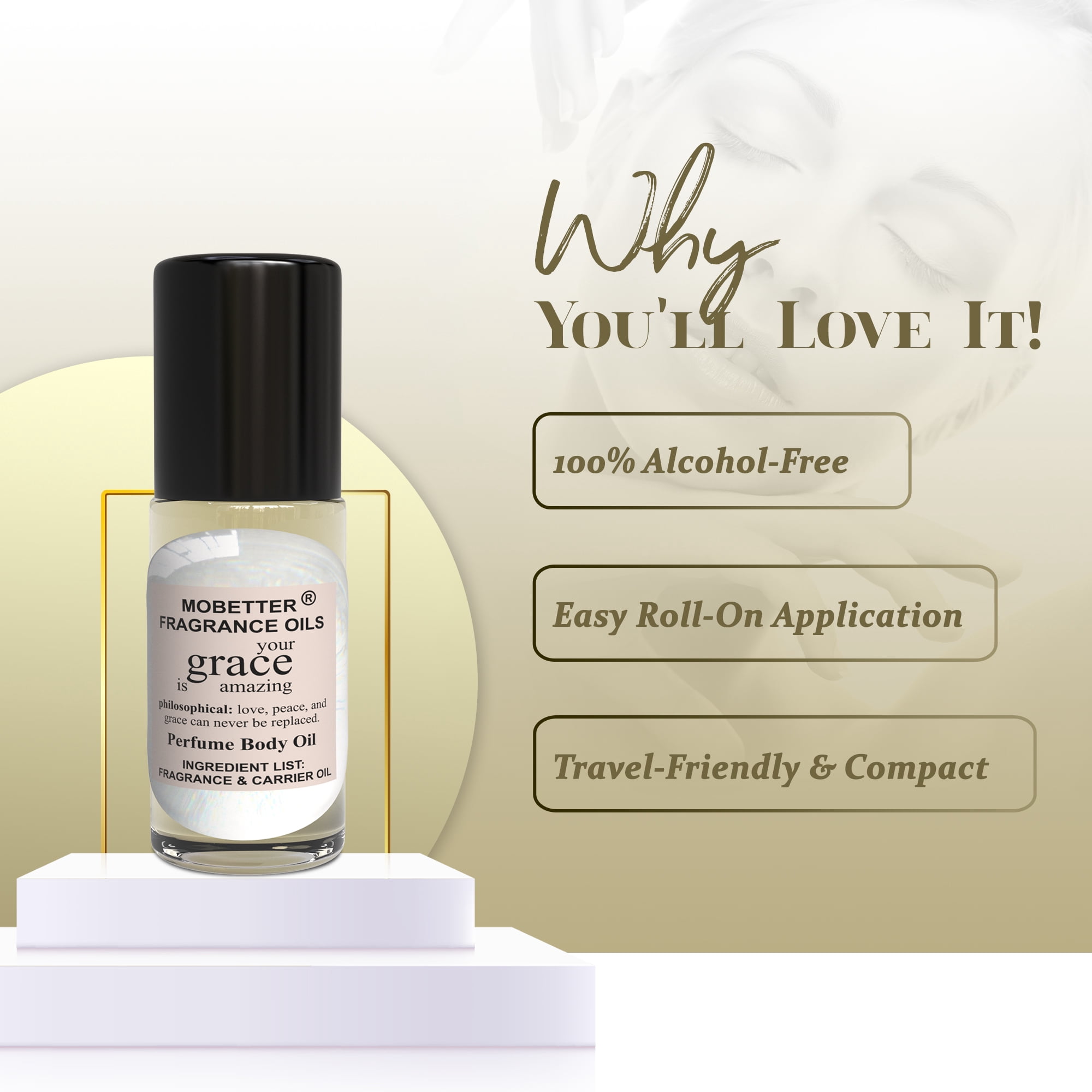 MOBETTER FRAGRANCE OILS Your Grace is Amazing 1 Oz Perfume Fragrance Body&nbsp;Oil&nbsp;for&nbsp;Women