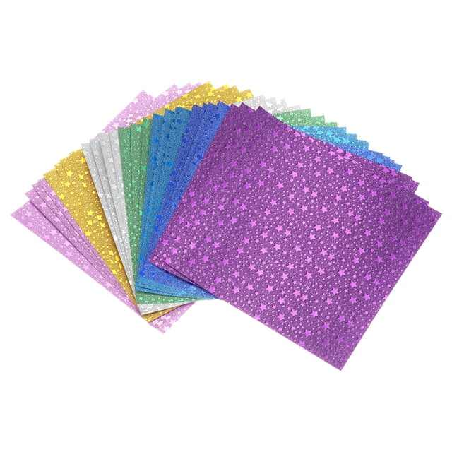 Unique Bargains 28 Sheets Origami Paper Double-Sided Square Star Pattern Fold Paper for Beginner Arts Crafts Project,5.9 x 5.9"