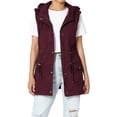 thumbnail image 1 of TheMogan Women's PLUS Drawstring Loose Fit Utility Vest Sleeveless Military Jacket, 1 of 7
