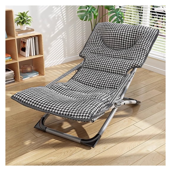 Lazy Chair Folding Lounge Reclining Sofa Chair with Adjustable Backrest,Comfy Modern Accent Chair Leisure Recliner Reading Chair for Living Room