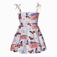 thumbnail image 4 of KPOPLK 4th of July Toddler Girls Dress Outfit American Flag Dress Patriotic Independence Memorial Day Dress Summer Clothes(4-5 Years,White), 4 of 7