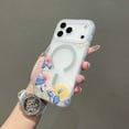 thumbnail image 5 of For iPhone 17 Pro Phone Case,Compatible with Mag-Safe,Ultra Slim Shockproof Protection,Elegant Floral Print Design,Matte Translucent Anti-Scratch Thin Fit Durable Phone Case,H, 5 of 8