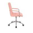 thumbnail image 3 of Silla de Escritorio Euroluce Contemporary Design Color Rosa Acabado Cromada Giratoria Altura Ajustable, 3 of 4