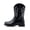 Black, variant on Girls Cowboy Boots Pull On Cowgirl Boots Mid Calf Western Boots for Little Kid Big Girls Horse Riding & Party