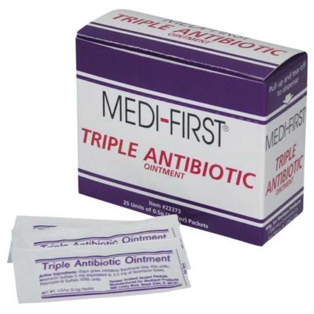 MediFirst Triple Antibiotic Ointment 0.5g packet 25 Packets MS60772