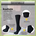 thumbnail image 3 of SOCKS'NBULK 60 Pairs Wholesale Bulk Sport Cotton Women's Crew Socks, Ankle Socks, Value Deal, 9-11 (Womens Black Tube), 3 of 7