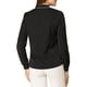 thumbnail image 3 of Blusa de trabajo de manga larga con botones y cuello atado para mujer INSPIRE CHIC, color negro, talla M, 3 of 8