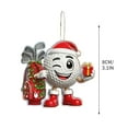 thumbnail image 5 of Luxcidy Golf Ball Christmas Tree Ornament, Christmas Golf Ball Glass Blown Ornament for Christmas Tree, Christmas Golfer Gift, Golf Course Theme, Outdoor Hobby(A), 5 of 6