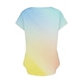 thumbnail image 4 of Pntutb T-Shirt pour Femme à Col en V Imprimé, Boutonné, Manches Courtes, Haut T-Shirt Haut Chemise, 4 of 5