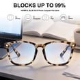 thumbnail image 4 of Rirool 2 Pack Blue Light Blocking Glasses - Computer Reading/Gaming/TV/Phones Glasses for Women Men - Anti Eyestrain & UV Glare Protection - White+Leopard, 4 of 10