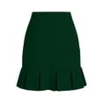 thumbnail image 6 of dazeni Fashion Pleated Skirt for Women with Pockets High Waist Casual Mini Skirt for Work Daily Wear, 6 of 6