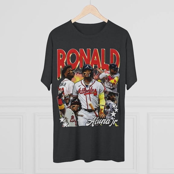 Ronald Acuña Jr. 90's Retro Vintage Style T-Shirt - a nostalgic tribute to one of baseball's brightest stars!