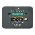 thumbnail image 1 of KDAGR Star I Love You to The Moon and Back Cute Romantic Quote Wedding Cartoon Doormat Floor Rug Bath Mat 23.6x15.7 inch, 1 of 1