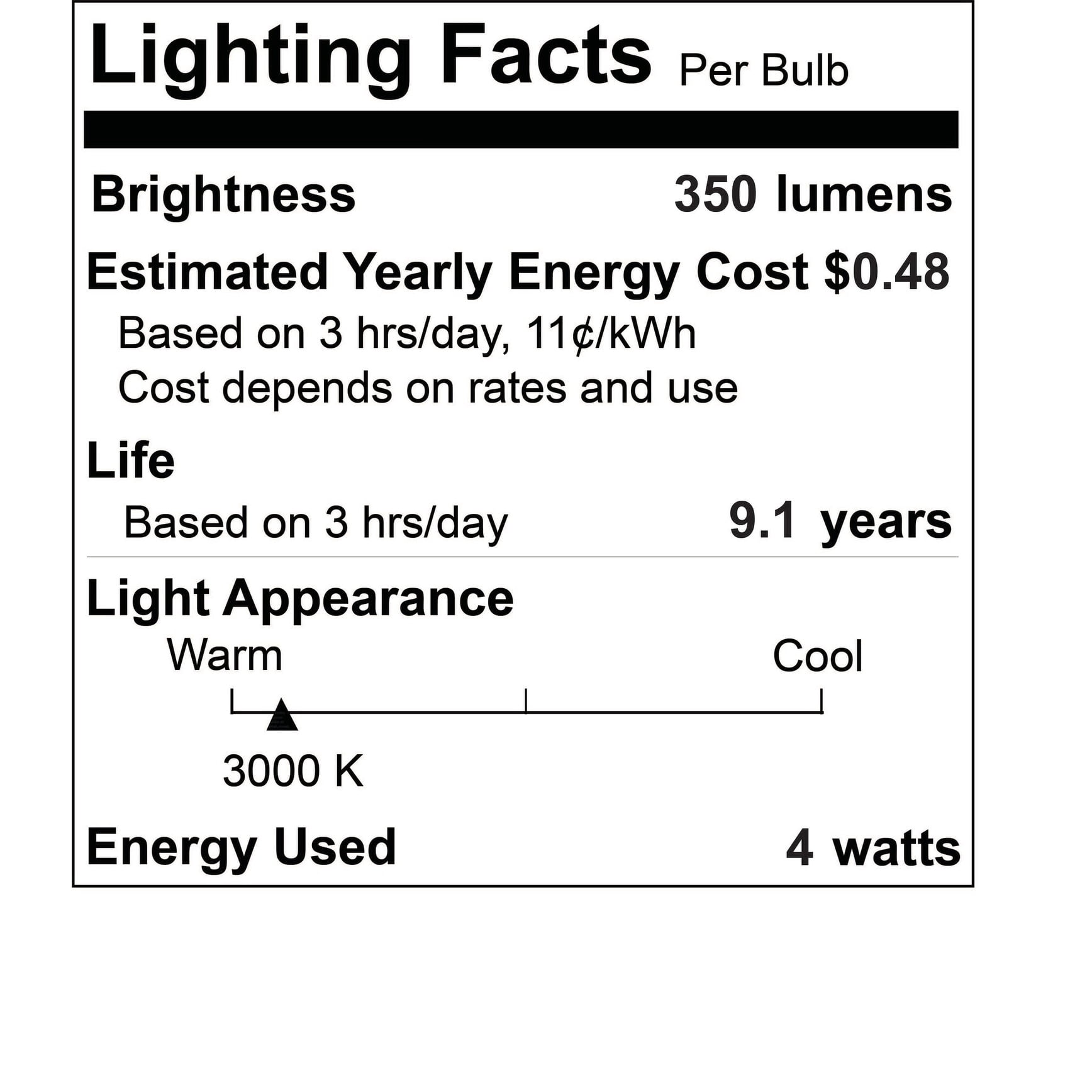 Bulbrite Pack of (8) 4 Watt Dimmable Clear B11 LED Light Bulbs with Candelabra (E12) Base, 3000K Soft White Light, 350 Lumens