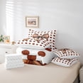 thumbnail image 5 of Homewish Watercolor Bow-tie Bedding Comforter Set 7pcs, White Red Polkadot Abstract Queen Bedding Sets, Teens Kids Boys Girls Reversible Queen Sheet Sets, Luxury Bedroom Decor, 5 of 7