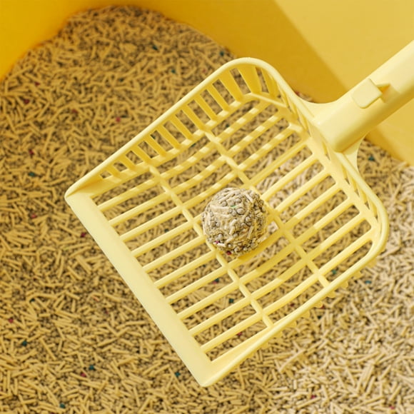 Pala para arena de gatos, artefacto grande para palear excrementos de agujeros finos, pala especial para arena de gatos, adecuada para cajas de arena de gatos, pala de plástico para arena de gatos