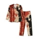 thumbnail image 1 of Balery Silhouette Trumpet Red Art Pijama para Hombre de Dos Piezas con Manga Larga, Conjunto de Dormir y Descanso Suave con Bolsillos-Medium, 1 of 1