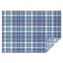 Blue White and Yellow Checkered Pattern Rectangle Tablecloth 60"x84",Waterproof Polyester Rectangle Table Cloth, Wipeable Spillproof Polyester Tablecloth for Dining, Camping, Indoor and Outdoor