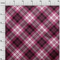 thumbnail image 3 of oneOone Viscose Chiffon Magenta Fabric Tartan Dress Material Fabric Print Fabric By The Yard 42 Inch Wide, 3 of 4