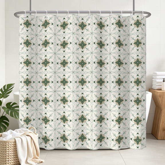 Tchckioa Modern Shower Curtain,72x72 Inch Waterproof Hooks Bath Curtain Decor for Bathroom