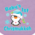 thumbnail image 4 of Inktastic Baby's 1st Chrismukkah with Cute Baby Penguin and Snowflakes Boys or Girls Baby Bib, 4 of 4