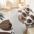 thumbnail image 4 of Castle Fairy Minimalist Brown Circle Twin Bedding Sets 7-Piece for Women, Line Art Leaves Bedding Comforter Set for Bedroom, Beige and White,Grey Reversible, 4 of 7
