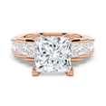 thumbnail image 6 of 4CT Princess Cut Moissanite Diamond Prong set Engagement Ring for Women, 10K Rose Gold, US 4.5, 6 of 8