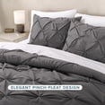thumbnail image 6 of Bare Home Pintuck Down Alternative Comforter Set - 2-Pieces - All Seasons - Twin/Twin XL, Grey, 6 of 7