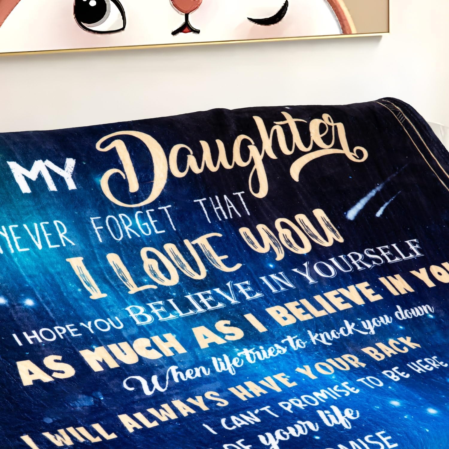 Daughter Blanket Gifts for Daughter from Dad - to My Daughter Soft Throw Blanket - Christmas Birthday Present for Teen Daughter from Father
