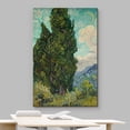 thumbnail image 3 of wall26 Canvas Print Wall Art Countryside Cypress Trees by Vincent Van Gogh Classic Historic Illustrations Fine Art Decorative Rustic Multicolor Colorful for Living Room, Bedroom, Office - 12"x18, 3 of 5