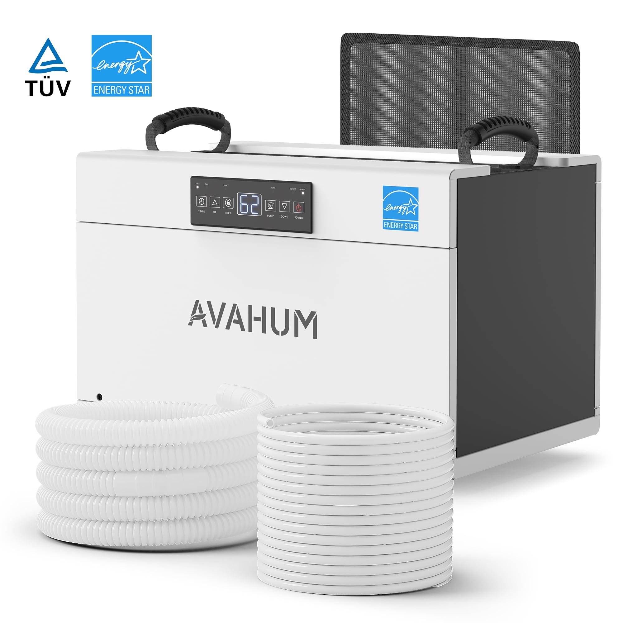 AVAHUM 155 Pints Energy Star Commercial Dehumidifier with Pump, for 4,500 sq. ft. Compact Dehumidifier for Crawl Spaces and Basements