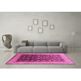 thumbnail image 3 of Ahgly Company Indoor Square Oriental Pink Traditional Area Rugs, 3' Square, 3 of 4