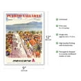 thumbnail image 2 of Puerto Vallarta Mexico - Mexicana Airlines (CMA-Compañía Mexicana de Aviación) - Vintage Airline Travel Poster by Ignacio Barrios c.1969 - Master Art Print (Unframed) 9in x 12in, 2 of 4