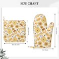 thumbnail image 3 of Honeii Honey Honeycomb patten Oven Mitts and Pot Holders Sets, Baker Oven Mitts, Mittens for Kitchen Decor, Baking Lover over Gloves Gifts, 3 of 7