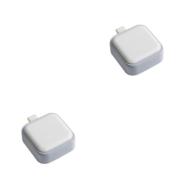 Yuarrent Pastillero de 4 rejillas, estuche de almacenamiento para tableta, organizador divisor de viaje portátil, contenedor de pastillas, blanco Blanco 2piezas Yuarrent CBP170078