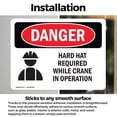 thumbnail image 3 of (2 Pack) Hard Hat Required While Crane In Operation OSHA Danger Sign, 3 of 7