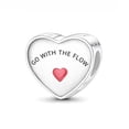 thumbnail image 5 of 925 Sterling Silver Go With The Flow Ocean Surf Heart Charm For Bracelets & Bangle Pendant Jewelry, 5 of 7