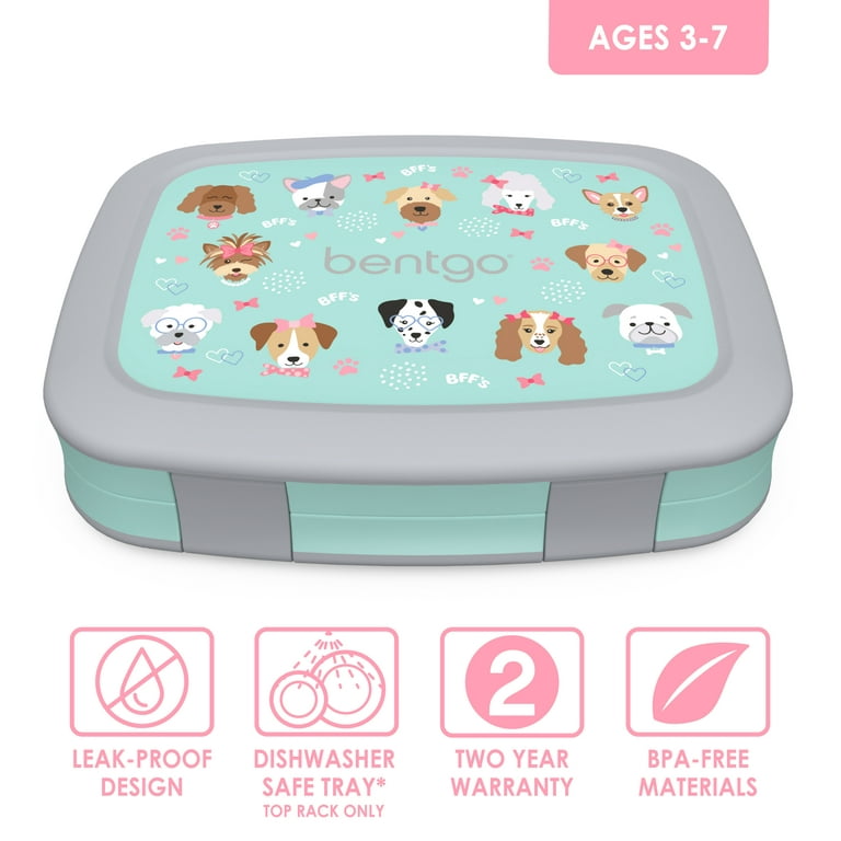 Bentoheaven Premium Bento Lunch Box for Kids, 9 Designs, Leak-Proof 3-4 Compartments, Divider, Ideal Size 30oz, Microwave/Dishwasher Safe Kids Bento