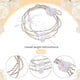 thumbnail image 2 of Cuerda de lazo para boda de 1,75 yardas, con acento de clavel de oro blanco, cordón de boda con gasa y flor de perla de plástico, cordón de macramé de poliéster, ramilletes de muñeca, 2 of 5