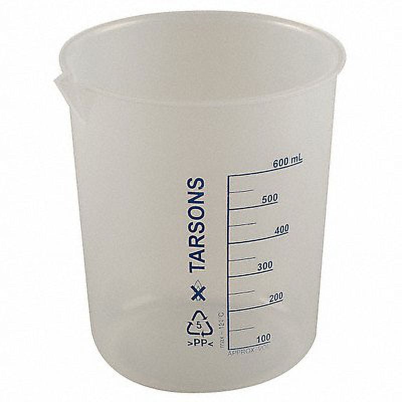 30PCS 250ML Plastic Graduated Measuring Beaker, Clear Resin Mixing Cups, Plastic Measuring Cup For Home School Lab Science Experiment School Teaching Supplies, Raised Graduations, Tapered Spout