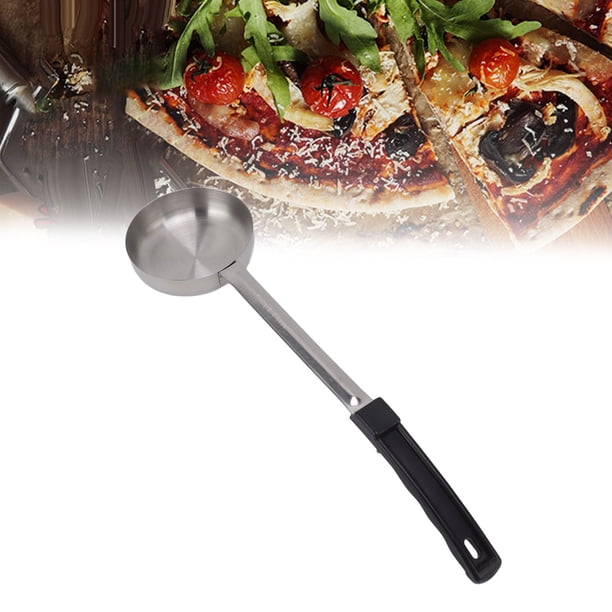 Cuchara de Cocina de Fondo Plano con de Goma Cucharón de Salsa para Untar Pizza Cuchara de Sopa Medidora de Acero Inoxidable para Cocinar ANGGREK Otros