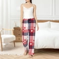thumbnail image 4 of Balery Heart Plaid Pantalones de pijama para mujer, pijamas ultraligeros, pantalones de estar por casa-Small, 4 of 6