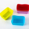 thumbnail image 2 of 6Pcs Silicone Rectangle Cake Mould Diy Bake Cup Mold, 2 of 5